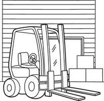 Guido assistant from cars with name coloring page. Forklift Kids Coloring Page 2484624 Vector Art At Vecteezy