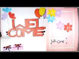 Glue the folded white section on one side of the rectangle. Pop Up Diy Welcome Card How To Make A Beautiful Greeting Card Easy Paper Craft By Saba Iqbal Youtube