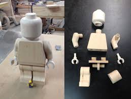 Wooden Lego Minifigure By Shauna Raduske Using Magnets To Hold The Pieces Together Lego Blueprint Lego Room Wood Toys