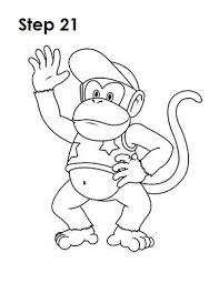 How To Draw Diddy Kong Diddy Kong Animation Drawing Sketches Drawings