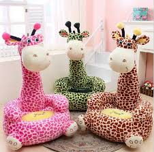 2017 Baby Seat Beanbag Cartoon Kawaii Cute Giraffe Children Sofa For Kids Sleeping Bed Baby Nest Puf Minder Doldurulmus Oyuncaklar Armut Koltuk