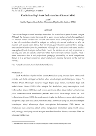 Pdf Kurikulum Bagi Anak Berkebutuhan Khusus Abk