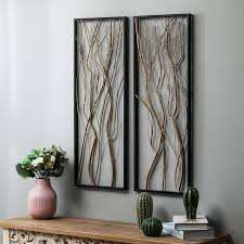 George Oliver 2 Piece Metal Branch Wall Decor Set Reviews Wayfair Branch Wall Decor Coastal Wall Decor Large Wall Decor