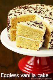 Eggless Vanilla Cake Recipe How To Make Vanilla Cake Without Eggs Recipe With Images Eggless Vanilla Cake Recipe Eggless Desserts Cake Recipes