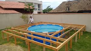 Budget Friendly Swimming Pool Deck Simple Pool Diy Swimming Pool Building A Swimming Pool