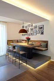 Like this one by kitty hawk, nc architect chris jenkins: Built In Dining Table Platform House Interior Home Decor Kitchen Home Interior Design