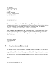 Styles In Business Letter