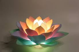 Multicolor Lotus Flower Lamp White Beige Pink Light Blue Mint Etsy In 2021 Flower Lamp White Lotus Flower Cute Night Lights