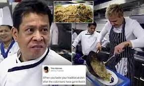 Gordon ramsay has built up a reputation over the past decade for being the meanest, toughest and angriest celebrity chef in the world. Gordon Ramsay S Pad Thai Gets Roasted By Thai Chef In Viral Clip Daily Mail Online