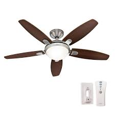 Hunter Ceiling Fans With Lights And Remote Control Brushed Nickel Ceiling Fan Ceiling Fan Ceiling Fan Switch