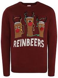 Burgundy Reindeer Slogan Knitted Christmas Jumper Men George Christmas Jumpers Knitted Christmas Jumpers Christmas Knitting