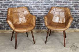 Vintage Style Leather Chair Armchair Vintage Style Chairs Leather Tub Chairs Tan Leather Chair
