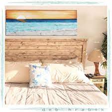 Diy Ocean Paintings Anyone Can Make Coastal Bedroom Decorating Beach Painting Abstract Beach Painting