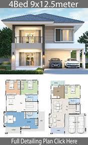 People can chose the whole plan or select parts from those they. House Design Plan 9x12 5m With 4 Bedroom House Idea Bungalow House Design 2 Storey House Design Duplex House Design
