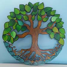 Mi educación plástica y dibujo técnico: Arbol De La Vida Pintado A Mano Arbol De La Vida Mural Arbol Artesania De Vidrio De Colores