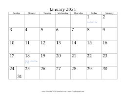This free monthly calendar 2021 printable is excellent to use to organize schedules, set goals, plot out fun activities and travels, and so much more! Free Printable 2021 Calendars Free Printables