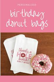 Birthday Party Goodie Bags For Girls Such A Cute Idea For A Donut Themed Birthday Party Donut Party Favor Bags Donut Birthday Parties Donut Themed Birthday Party Donut Birthday Party Decorations