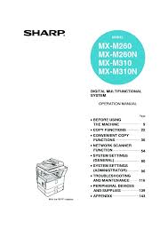 The printer is built in with drivers for windows and mac os for quick sharp mx m260. Sharp Mx M310 Mx M310n Serv Man2 Handy Guide View Online Or Download Repair Manual Updated Handy Guide
