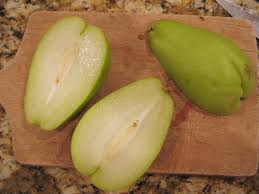 The chayote shown here is the prickly variety. Simply Lovely Sauteed Chayote Squash Kitchen Frau
