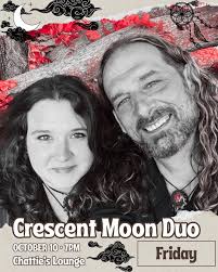 Friday Night! Crescent Moon returns to Chatties Lounge Chincoteague, VA!  Show starts at 7pm! Reservations 100% recommended✌️💚🌙