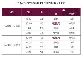 Mar 26, 2021 · 2022년 월드컵 예선 겸 2023년 아시안컵 예선이므로 두 대회의 개최국인 카타르와 중국도 참가한다. Kp4fn5esf0nazm