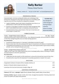 (above) this example teaching cv comes from prospects.co.uk. Primary School Teacher Cv Template Get Yours Now Cv Nation