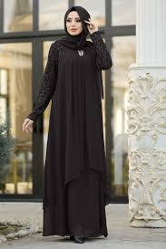Nayla Collection Kollari Pul Detayli Siyah Tesettur Abiye Elbise 25651s Tesetturisland Com Elbise Mankenler Moda Stilleri