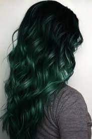 Hair Black Dyed Tips 53 Yesil Sac Muhtesem Sac Balyaj