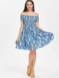 يترك طباعة معطلة الكتف اللباس أزرق L Off Shoulder Dress Dresses Long Sleeve Sweater Dress