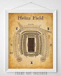 Heinz Field Football Seating Chart 11x14 Unframed Art Print Great Sports Bar Decor And Gift Under 15 For Football Fans