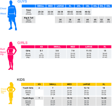 sizing charts sp custom online