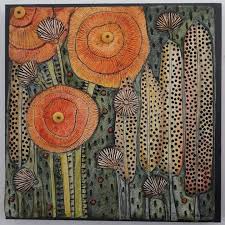 Vicki Grant Fine Arts Art Ceramic Wall Art Flower Art