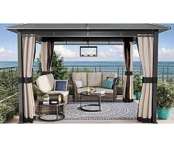 Lakewood Hard Top Gazebo 10 X 12 Big Lots Patio Seating Sets Patio Seating Gazebo Chandelier
