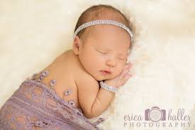Stunning Fit for a Queen Newborn Violet and Clear Rhinestone Baby Headband  and Bracelet Set Halo Baby Crown Photo Prop
