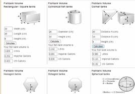 6 Online Aquarium Tank Volume Calculator Free Websites