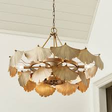 Metal ceiling light with scalloped detail. Ballard Designs Aberdeen 9 Light Chandelier Ballard Designs
