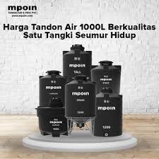 Tangki air stainless steel 750 liter. Tangki Air Mpoin Mpoin Plus Tangki Air Tandon Air Toren Pipa Pvc