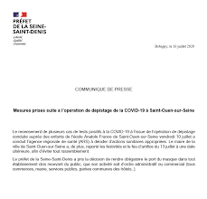 Et retrouvez toutes les informations : Prefet De La Seine Saint Denis On Twitter Covid19 Suite Au Recensement De Plusieurs Cas Positifs A La Covid19 Un Arrete A Ete Pris Imposant Le Port Du Masque Dans Tout Lieu Clos
