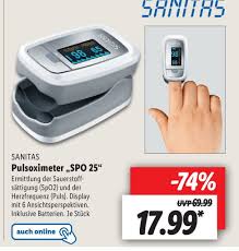 Unsere einschätzung zum pulsoximeter spo 25 von sanitas: Sanitas Pulsoximeter Spo 25 Angebot Bei Lidl