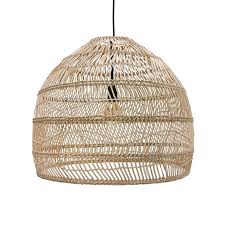 Natural designed, hand woven wicker pendant light. Wicker Ball Lamp Medium Natural Round Globe House Of Orange