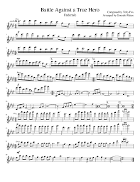I just used the soundtrack as my piece. Battle Against A True Hero Violin Solo Sheet Music For Violin Solo Musescore Com
