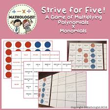 What A Fun Way To Practice Multiplying Polynomials By Monomials Playing A Game With A Partner To Master The Skill Polynomials Multiplying Polynomials Algebra