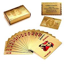 Easily create your own personalized playing cards with a different photo on the face of every card, up to 54 unique pictures. Luxurious 24k Gold Plated Playing Cards Make Your Magic Tricks More Fun Creative For Family Friends Without Box In Kuwait Whizz Standard Playing Card Decks
