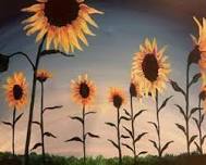 Sunflowers at Dusk
