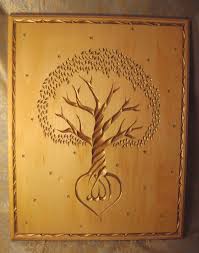 Relief Carved Tree Design Simple Wood Carving Wood Carving Patterns Wood Carving Designs