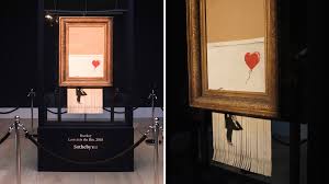 No sooner did the gavel come down to mark the sale of banks. Banksy Painting Shredding