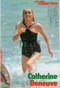 CATHERINE DENEUVE in Swimsuit 1974 JPN Picture Clipping 8x11.6 #se ...