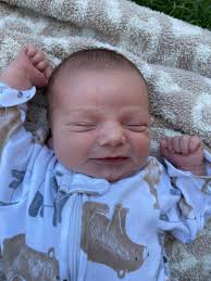 My helper today! Never too early to volunteer to help others. Delivering  bread 🍞 today (150 loaves to our community). Big shout out to our sweet  friend Andy Dally for doing Gods work. 💙