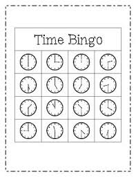 Different Bingo Games To Play Telling Time Bingo Game To The Hour And Half Hour Homeschool Math Math Time Second Grade Math