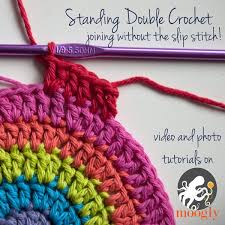 Standing Double Crochet Join Without The Sl St And Ch Crochet Stitches Tutorial Crochet Instructions Double Crochet